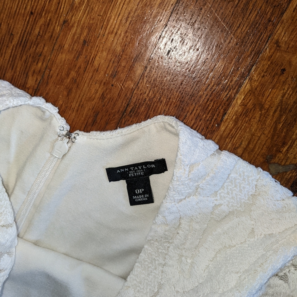 Ann Taylor White Dress 0p - Picture 3 of 3